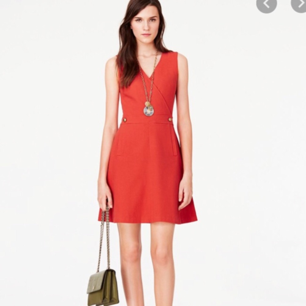 Tory Burch Val Dress in Red Canyon